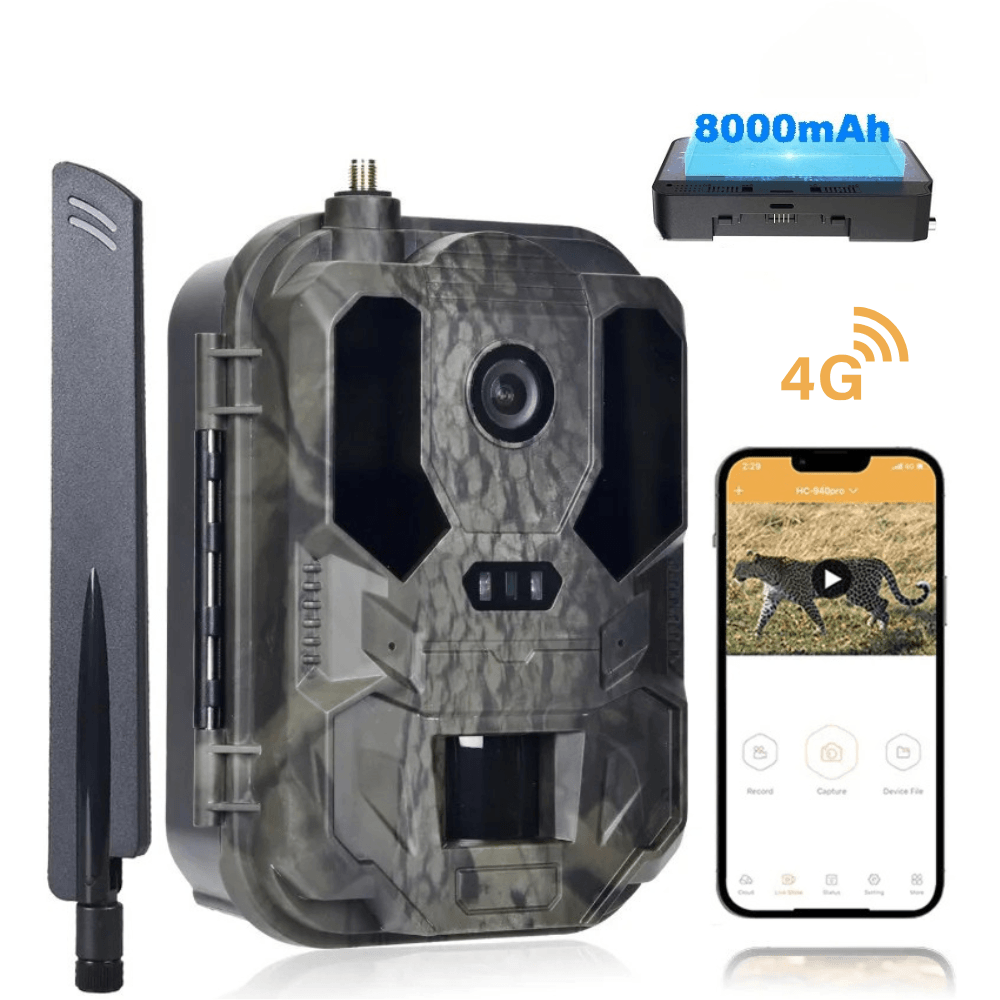 Caméra de Chasse 4K Cellulaire 4G LTE avec Batterie