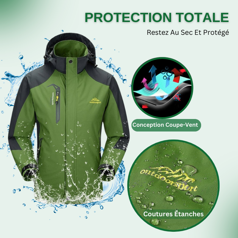 Veste Randonnée Homme Imperméable et Respirante