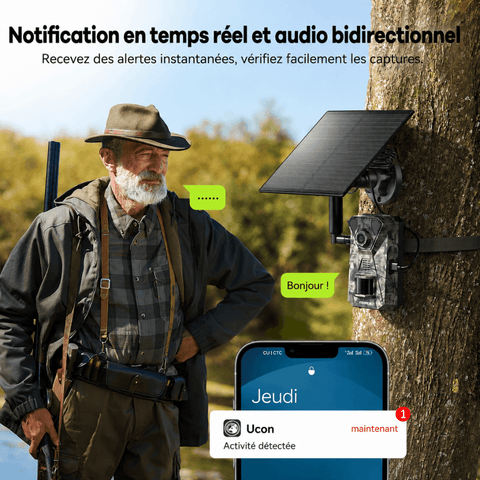 Caméra de Chasse Solaire 4G Connectée