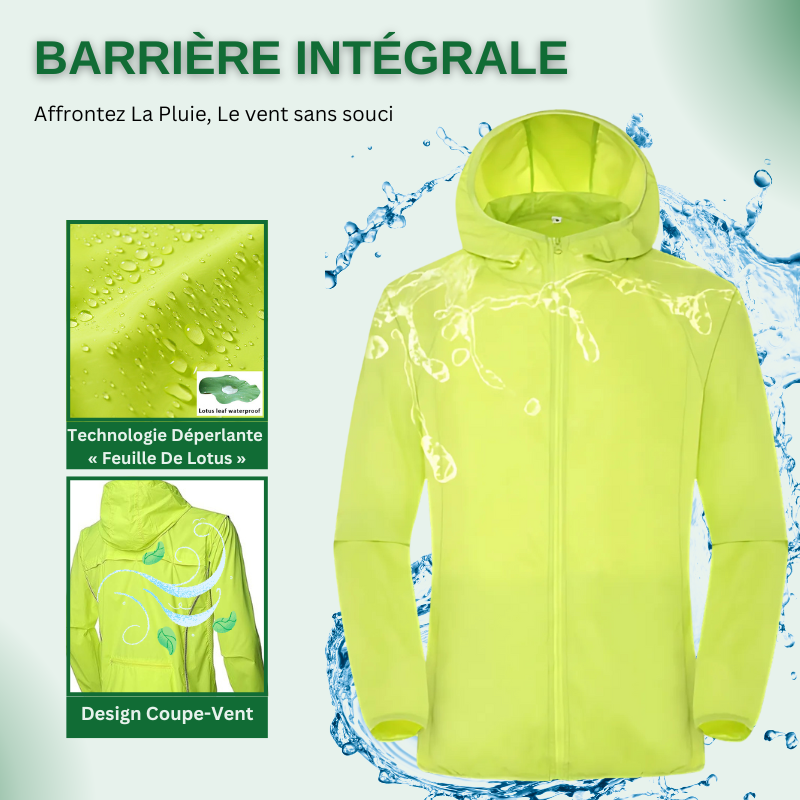 Veste De Randonnée Imperméable et Coupe-Vent