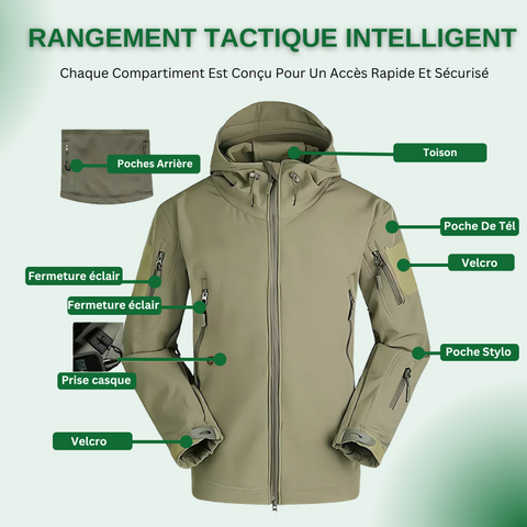 Veste Imperméable Militaire Avec Capuche