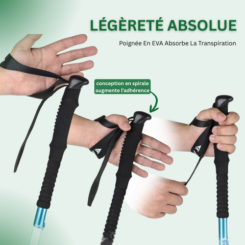 Bâtons De Trekking Pliants et Ultralégers