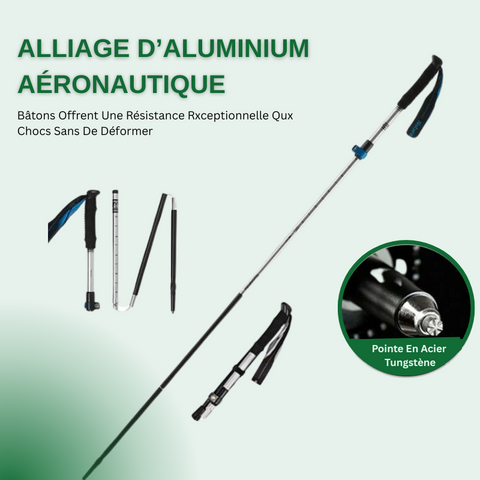 Bâtons De Trekking Pliants et Ultralégers