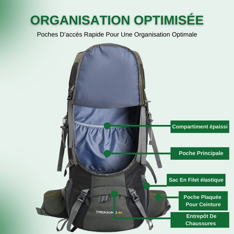 Sac à Dos Randonnée 60L - Montagne & Résistant