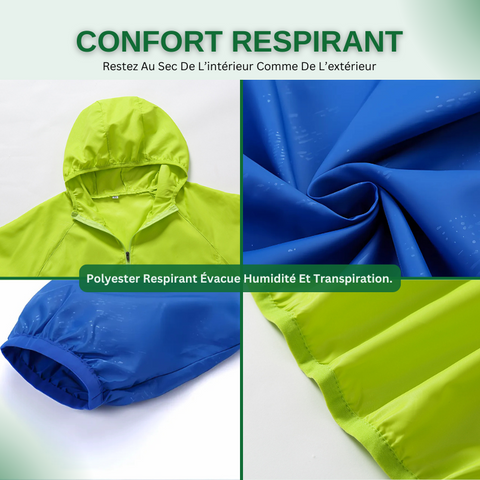 Veste De Randonnée Imperméable et Coupe-Vent