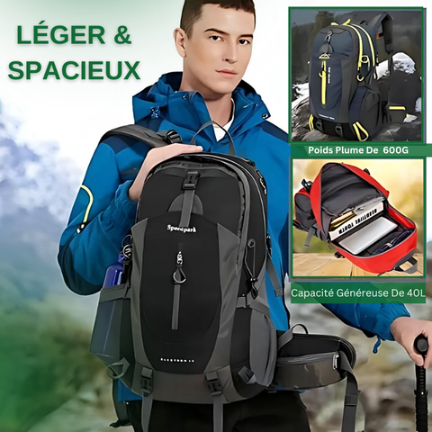 Sac de Trekking Randonnée 40L - Imperméable & Ultra Léger