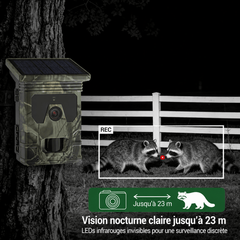 Caméra de Chasse Solaire 50MP 4K avec Vision Nocturne